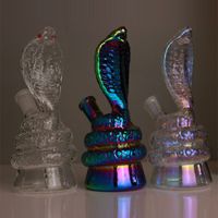 Wholesale Hookahs Small Glass Water Bong mini bongs three different colors snake shapes