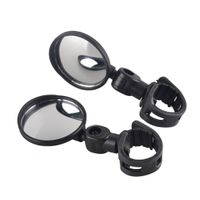 Wholesale 1 pair Mountain bike bicycle rearview mirror Wide angle convex mirror Reflector Silicone handle small round rear view mirror