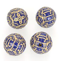 Wholesale New Arrival mm Fluted Corrugated Antique Design Plating Acrylic Spacer Loose Round Beads For Diy Jewelry Making Charms