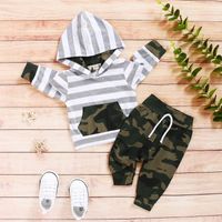 Wholesale Clothing Sets Autumn Cotton Camo Baby Boy Clothes Set Long Sleeve Hoodies trousers Toddler Sport Outfits Infant Suit D30