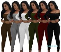 Wholesale Fashion pieces with Pants Sportswear Pin Letter Print Outfit Women s VS Tracksuit lady girls gym sports suits HOT Fashion Jogging set