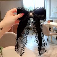 Wholesale Lace Big Bow Tie For Women Brooches Ribbon Brooch for Girl Fashion Jewelry Corsage Accessories Pendant Necktie