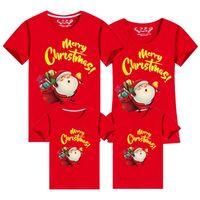 Wholesale Christmas Family Clothing Santa Claus Style Kid shirts Mommy and Me Clothes Mother Daughter Father Family Matching Outfits