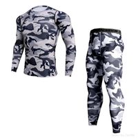 Wholesale Men s Tracksuits Clothing Winter First Layer Jogging Skin Care Kits Moisture Wicking Tracksuit Men MMA Compression Tight Suit Pieces