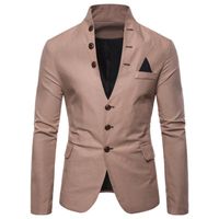 Wholesale Men s Suits Blazers Men Sl im Fits Social Blazer Spring Autumn Fashion Solid Wedding Dress Jacket Casual Business Male Suit Gentle