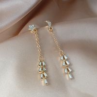 Wholesale New Star Moon Asymmetric Tassel Earrings Korean Temperament Network Red Long Crystal Earrings For Women