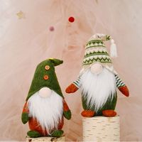 Wholesale Christmas decoration Christmas tree Elf doll plush toys knitted non woven fabric faceless doll Santa Claus ornaments w