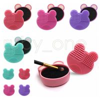 Wholesale Makeup Brushes Silicone Cleaning Brush Washing Pad Gel Cleaner Scrubber Sponge Mat Foundation Cosmetics Brush Cleaning Make Up Tool RRA3476
