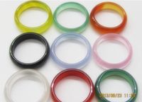 Wholesale Inside Diameter mm mm Width mm Factory Direct Sale Agate Ring New Jade Agate Accessories Couple RingS black pink green white red