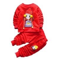Wholesale Autumn Girls Clothing Cartoon little girl picture Tops Pants Sport Suit for Baby Clothes kg