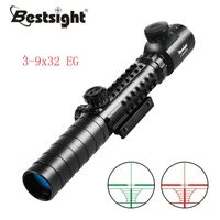 Wholesale 3 x32EG Tactical Rifle Scope Red Green Dot Illuminated Reticle Optic Sight Airsoft Hunting Scopes with Free Lens Cover