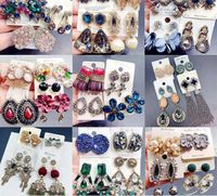 Wholesale 10Pairs Mix Style Fashion Stud Earrings Nail For Women DIY Gift Craft Jewelry Earring EA013