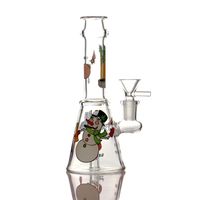 Wholesale Hookahs Cartoon printing bongs mini beaker portable oil dab rigs Thick Heady Glass Bong