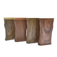 Wholesale Wooden Boxes Smoking Pipe Smoke Wood Dugout With Glass Tube Filter Portable Tray Tip Blunt Holder Bong Boxes jl C2