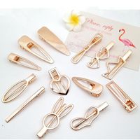 Wholesale 10pcs Good Quality Heart Crown Claws Barrette Gold Metal Aligator Clip Girls Hairpin for DIY Crafts Hair Accessories
