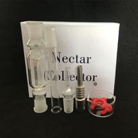 Wholesale Nectar Collector kit with domeless quartz Nail mm mm mm nectar collector oil rigs glass tube water Pipes in stock DHL free