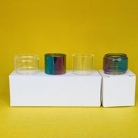 Wholesale Glass Tube for OFRF Gear ml RTA Tank Bag Clear Rainbow Normal Bulb fat boy with retail package