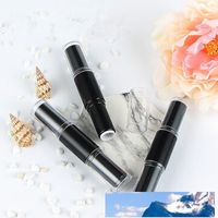Wholesale 12 mm Double Head Black Lipstick Tube DIY Lip Rouge Pipe Shell Cosmetic Lip Balm Container Makeup Package Bottle