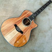 Wholesale Custom factory direct sale inch acoustic guitar abalone inlaid ebony fingerboard