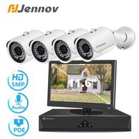 Wholesale Systems Jennov HD CH MP H POE DVR Kit CCTV System Outdoor Waterproof MP Camera Audio Security Video Surveillance Set