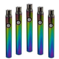 Wholesale Vertex Rainbow Batteries Preheat Adjustable Voltage mAh Disposable Vape Pen E Cigs Batteries with Blister Package USB Charger Kits