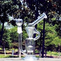 Wholesale Well Packaged Portable Glass Water Pipes mm Joint size Dome Nail Recycler Oil Rigs Glass Bongs Hoorkahs Honeycomb Spiratual Hookahs
