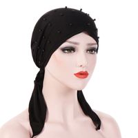 Wholesale Beanie Skull Caps Scarfs For Ladies Muslim Scarves Casual Scarf Women Summer Cotton India Beading Stretch Turban Hat