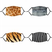 Wholesale Leopard Printing Dust Face Masks Snake Skin With Filter Piece Mascarilla Tigers Deer Fashion Reusable Mascherine Adults Kids xtc C2