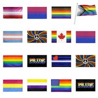 Wholesale Rainbow Flag x150cm American Gay Pride Flag Polyester Banner Flags Polyester American Banner For Decoration T2I51373
