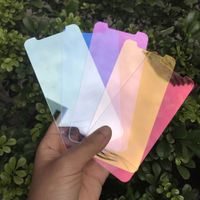 Wholesale Colorful Mirror Tempered Glass Film for iPhone X XS XR XS Pro Max S SE S Plus Screen Protector Film Guard Case
