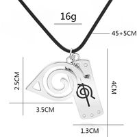 Wholesale Naruto Choker Necklace Leaves Ninja Headband Pendant Necklaces For Men Women Jewelry Black Rope Chains with Pendants Colar