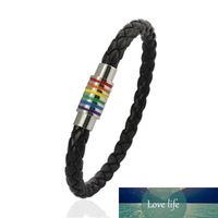 Wholesale Magnet Rainbow Bracelets New Arrival Titanium Steel Made Gay Lesbian Pride Bracelets Cheap Price Fashion Jewelry