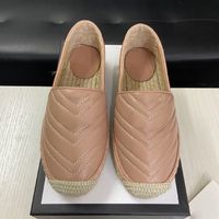 Wholesale 2020 luxury designer espadrilles women Summer Spring platform with hardware loafer Girls Genuine Leather sick sole EUR34 with Box