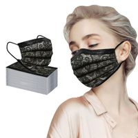 Wholesale 50pc adults disposable black lace mask mascarillas masks mondmasker fashion mundschutz Ply Ear Loop Non woven tapabocas for women