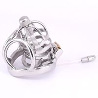 Wholesale Male Chastity Cock Cage With Removable Urethral Sounding Catheter Sex Slave Penis Lock Sex Toy For Men