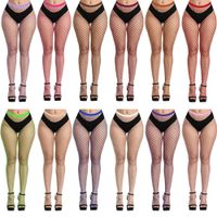 Wholesale High Waist Tights Fishnet Stockings sexy Thigh High Socks Mesh Net Pantyhose match for women short underwear will and sandy gift