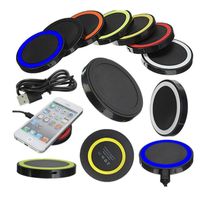 Wholesale Colors Q5 Universal Wireless Charger Pad Portable Power Band QI Standard For Samsung and Iphone Smart Phones electro_t with Retail Box