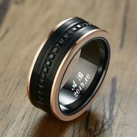 Wholesale FREE ENGRAVING CUSTOM MEN S TUNGSTEN CARBIDE WEDDING RINGS MM CZ STONE ETERNITY LUXURY JEWELRY DAD HUSBANDS FATHER GIFTS
