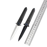 Wholesale High Quality Ball Bearing Flipper Folding Knife M390 Spear Point Satin Black Stone Wash Blade CNC Carbon Fiber Handle EDC Knives