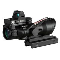 Wholesale Hunting ACOG Style X32 Real Fiber Trijicon Duel Illuminated Sight Scope RMR Micro Red or Green Fiber w RMR Micro Red Dot