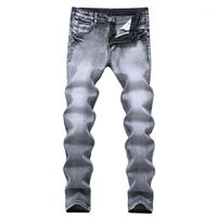 Wholesale Street Hiphop Spring Models Designer Jeans Pencil Pants Male Mens Black Stretch Slim Jeans Mens