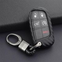 Wholesale Keychains Car Key Cover Case Plating Remote Controller Bag Holder Blade Chain Zinc Alloy Set For Dodge Chrysler
