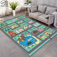 Wholesale Carpets Crawling Mat Fantasy Fairy Cartoon Kids Play Board Game Map Large Carpet For Living Room Planet Rugs Maze