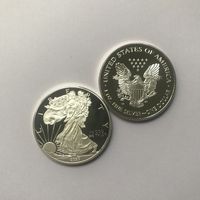 Wholesale 10 Non magnetic Statue oz silver plated mm commemorative American decoration non currency collectible coin