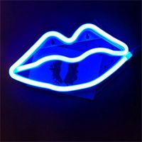 Wholesale New Decorative light neon lip sign LED night lights bedroom decoration birthday wedding party house wall decor valentines day gift