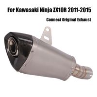 Wholesale Motorcycle Exhaust System For Ninja ZX10R Mid Link Pipe Muffler End Tips DB Killer Escape Slip On