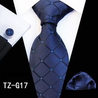 Wholesale New Styles Neck Tie Set Paisley cm Men Necktie Silk Tie Wedding Party Accessories Business Tie Hanky Set Tie Cufflinks Hanky