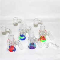 Wholesale high quality glass Percolator Bubbler with double matrix perc glass ash catcher with mm joints oil burner ash catcher bong water pipe