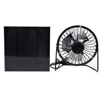 Wholesale High Quality Inch Cooling Ventilation Fan USB Solar Powered Panel Iron Fan For Home Office Outdoor Traveling Fishing
