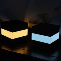 Wholesale Touch Control Night Light LED Desk Table Bedside Lamp Battery USB Rechargeable Lights Square Nightlight for Living Room Bedroom Home Decor